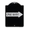 Signmission One Way With Right Arrow Heavy-Gauge Aluminum Architectural Sign, 24" x 18", BS-1824-24384 A-DES-BS-1824-24384 - alternate 1